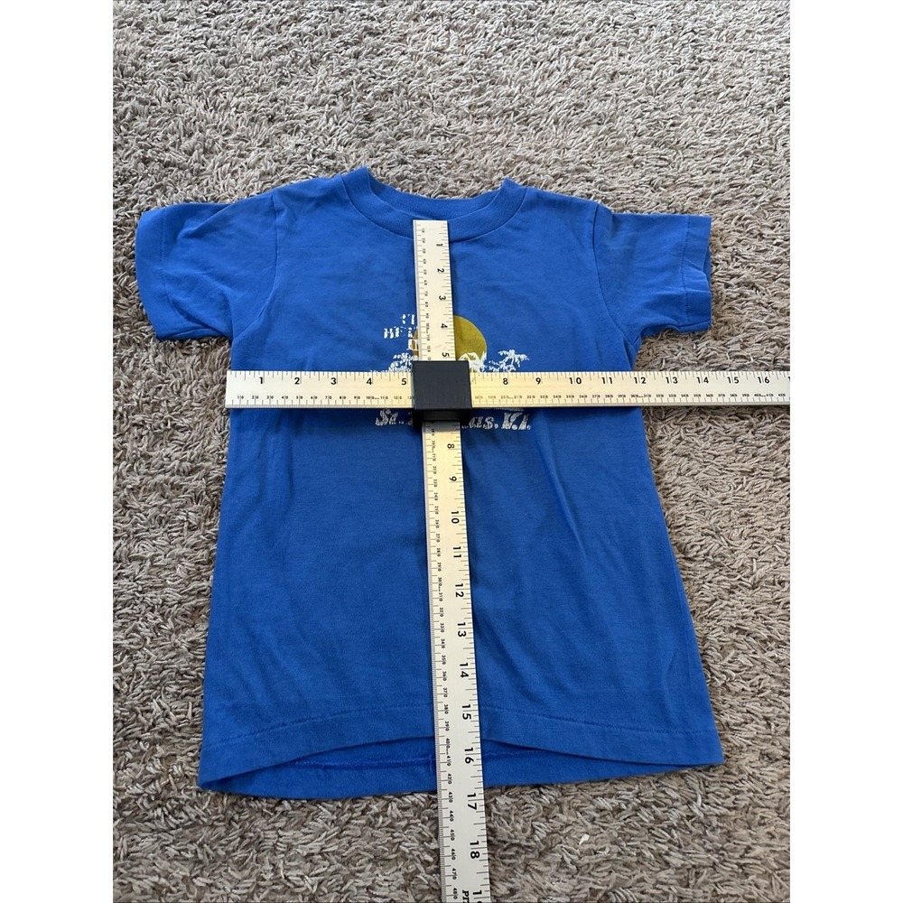 Vintage 80s St. Thomas Single Stitch T Tee Shirt Short Sleeves Small S Blue - Picture 4 of 5